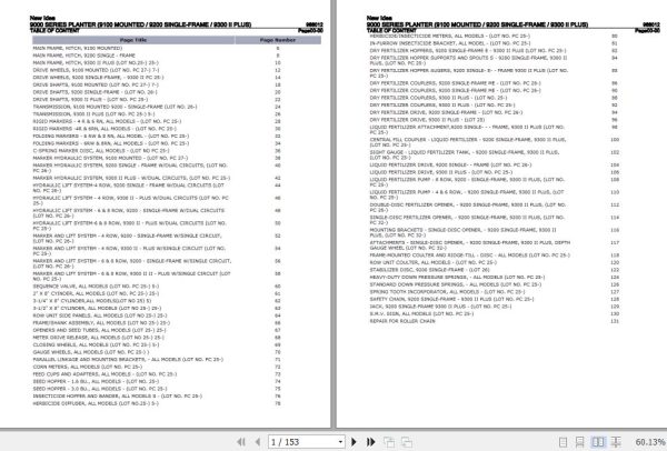 New Idea Planter 9000 Series Parts Catalog 988012 1