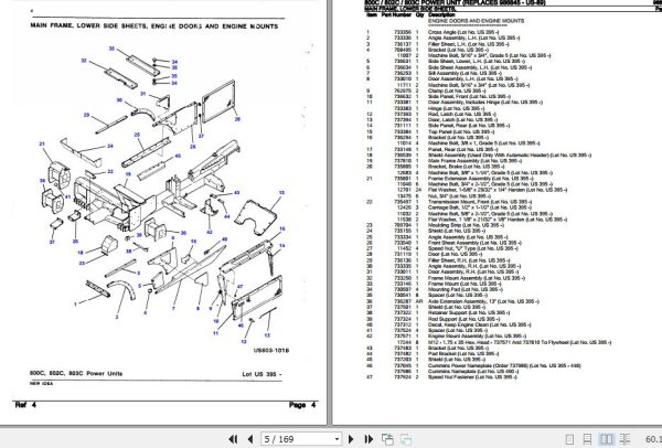 New Idea Power Unit 800C 802C 803C Parts Catalog 988002 2
