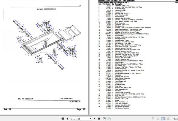 New Idea Sheller 722 729 729A Parts Catalog 986333 3