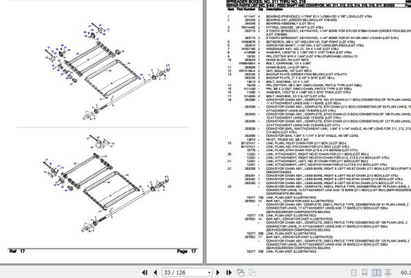 New Idea Spreader Boxes 211 218 Parts Catalog 986341 3