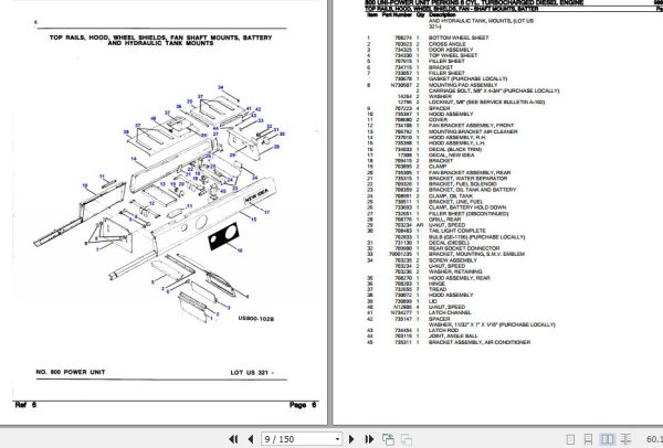 New Idea Uni Power Unit 800 Parts Catalog 986269 2