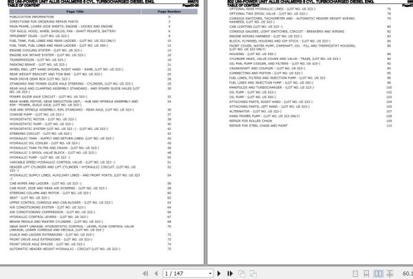 New Idea Uni Power Unit 802 Parts Catalog 986272 1