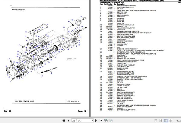 New Idea Uni Power Unit 802 Parts Catalog 986272 3