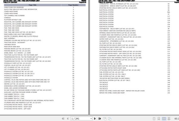 New Idea Uni Power Unit US 40 Parts Catalog 986365 1