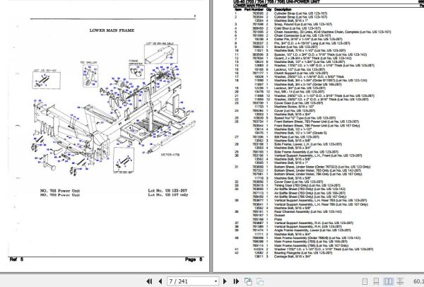 New Idea Uni Power Unit US 40 Parts Catalog 986365 2
