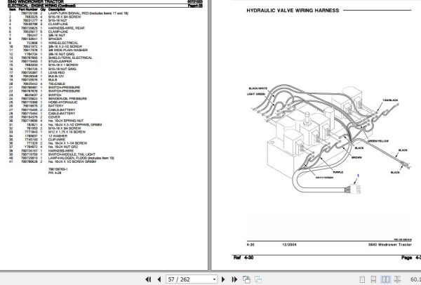 New Idea Windrower Tractor 5840 Parts Catalog 00721023 2