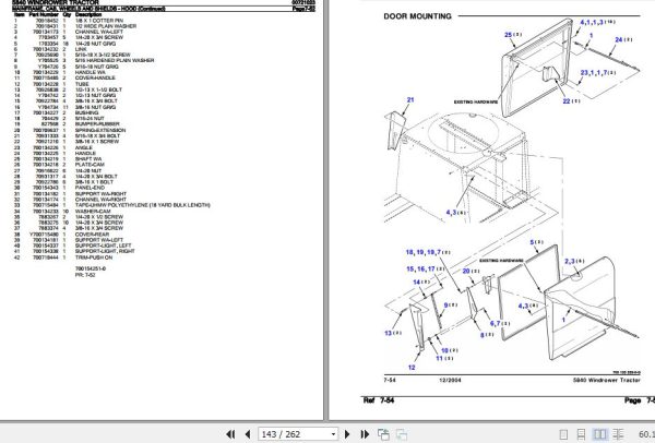 New Idea Windrower Tractor 5840 Parts Catalog 00721023 3