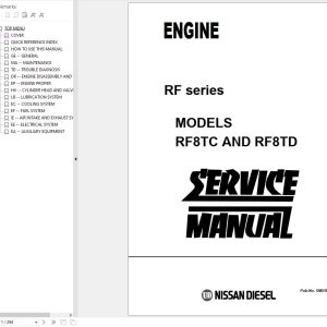 Nissan Engine RF series RF8TC RF8TD Service Manual SMERF8TE01 1