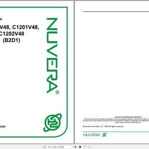 Nuvera Fuel Cell System C1200V48 C1201V48 C1202V48 B2D1 Parts Manual 31008181 2020 1