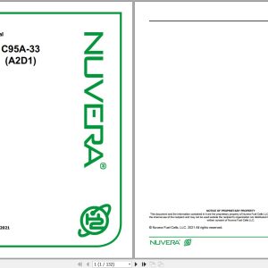 Nuvera Fuel Cell System C95A 33 A2D1 Parts Manual 31002995 2021 1