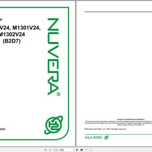 Nuvera Fuel Cell System M1300V24 M1301V24 M1302V24 B2D7 Parts Manual 31009417 2021 1