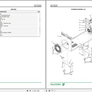 Nuvera Fuel Cell System M1300V24 M1301V24 M1302V24 B2D7 Parts Manual 31009417 2021 2