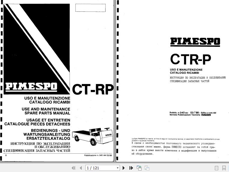 OM Pimespo Forklift PDF 3.34GB Spare Parts Catalog Collection 1
