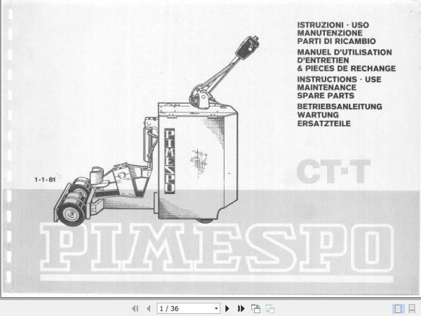 OM Pimespo Forklift PDF 3.34GB Spare Parts Catalog Collection 2