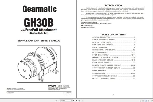 Paccar Gearmatic GH30B Service And Maintenance Manual 1