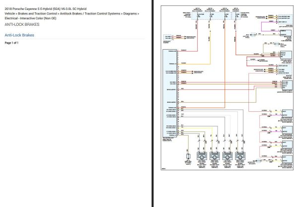 Porsche Cayenne S E Hybrid 92A V6 3.0L SC Hybrid 2018 Wiring Diagram 1
