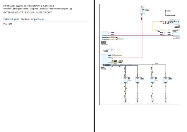 Porsche Cayenne S E Hybrid 92A V6 3.0L SC Hybrid 2018 Wiring Diagram 2