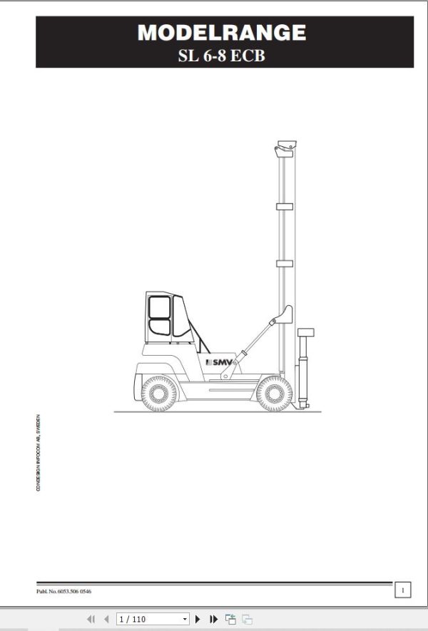 SMV Forklift SL 6 8 ECB Instruction Manual 1