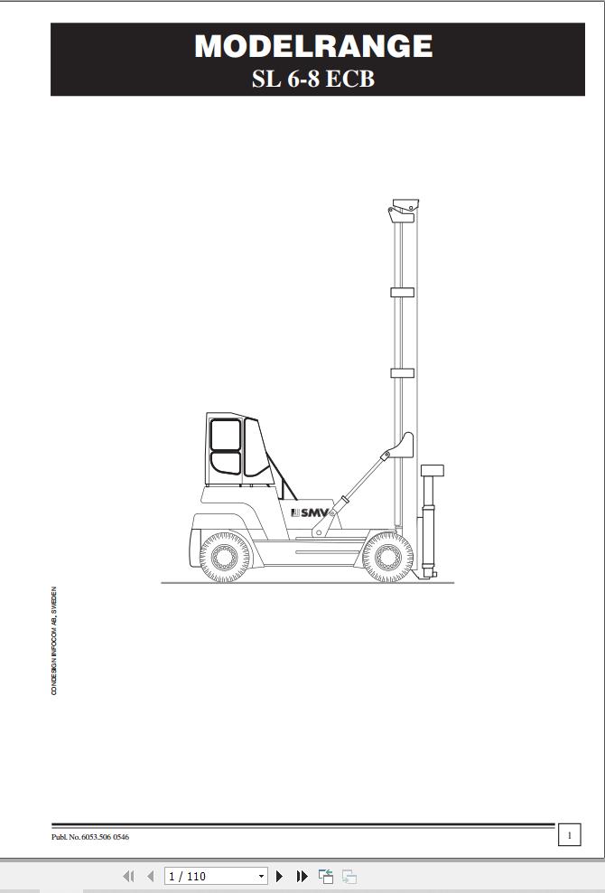 SMV Forklift SL 6 8 ECB Instruction Manual 1