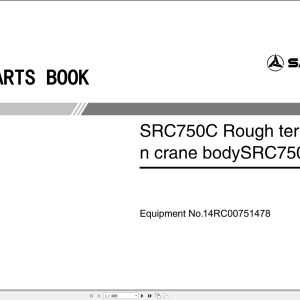 Sany Crane SRC750C Parts Book 14RC00751478 1