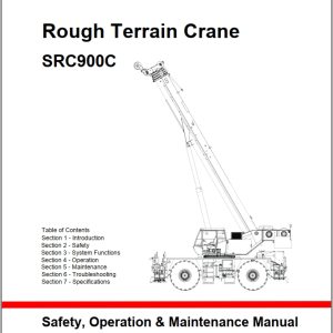 Sany Crane SRC900C Operation and Maintenance Manual 1