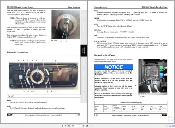 Sany Crane SRC900C Operation and Maintenance Manual 2