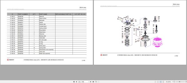 Sany Hydraulic Excavator SY215C 9LC Parts Catalog 2