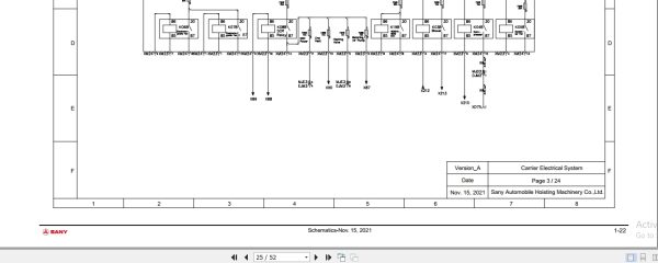 Sany Truck Crane STC800T5 Electrical Hydraulic Pneumatic Schematics 3