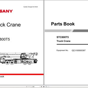 Sany Truck Crane STC800T5 Parts Book QZJ100000397 1