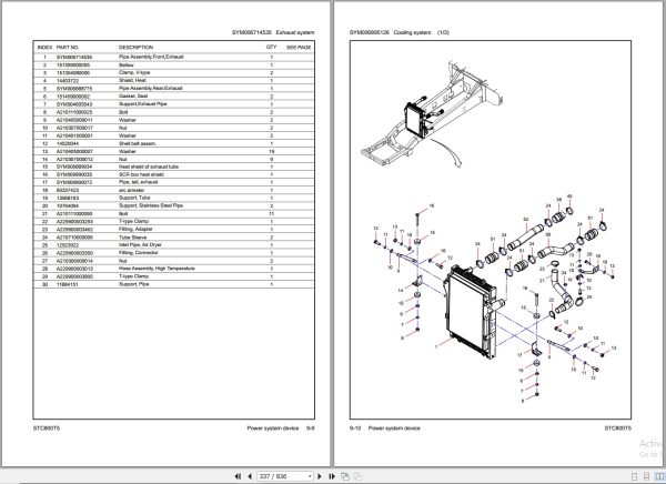 Sany Truck Crane STC800T5 Parts Book QZJ100000397 2
