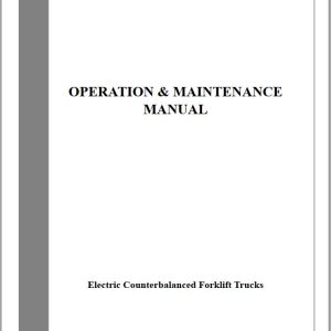 Shangli Forklift CPD10 SA to CPD35 SA Operation and Maintenance Manual 1