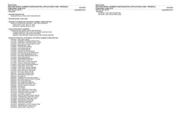 Spra Coupe Applicators Parts Documents AG332255 2