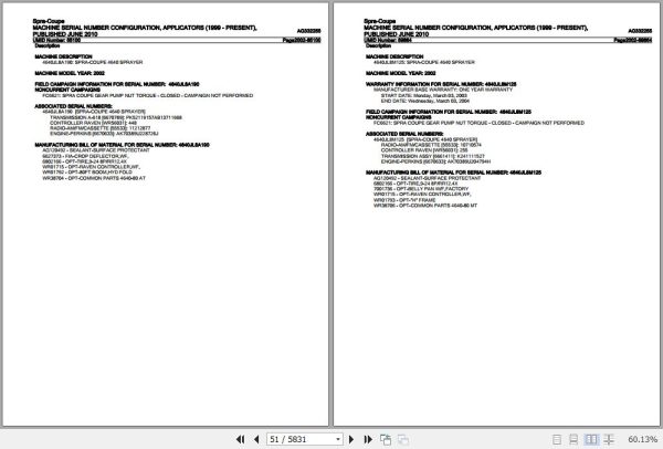 Spra Coupe Machine Applicators Parts Documents AG332255 3