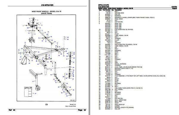 Spra Coupe Sprayer 218 Parts Catalog 6722752 3