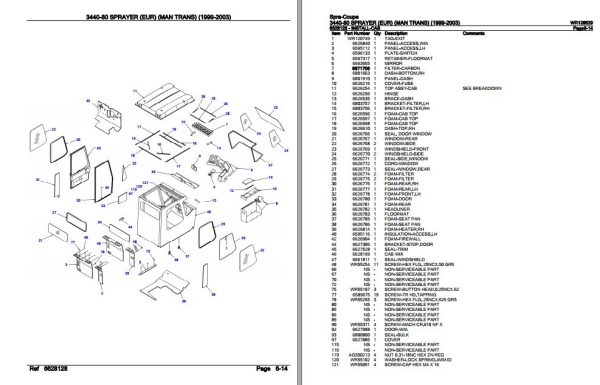 Spra Coupe Sprayer 3440 80 Parts Catalog WR128529 3