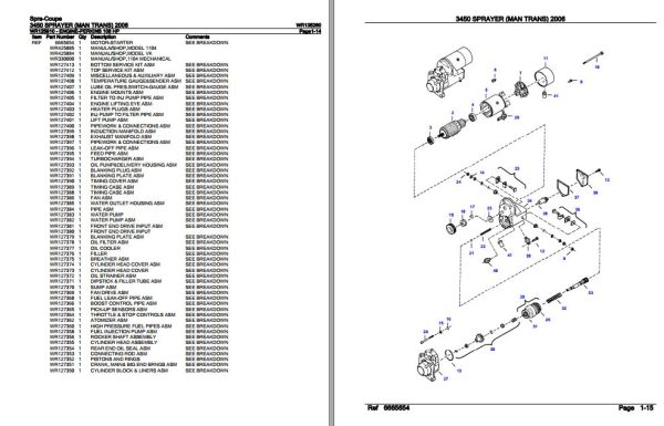 Spra Coupe Sprayer 3450 Parts Catalog WR135260 2