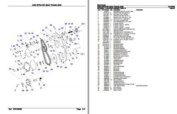 Spra Coupe Sprayer 3450 Parts Catalog WR135260 3