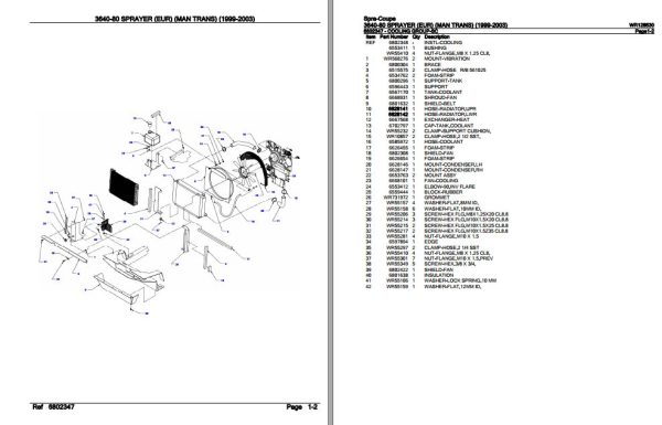 Spra Coupe Sprayer 3640 80 Parts Catalog WR128530 2
