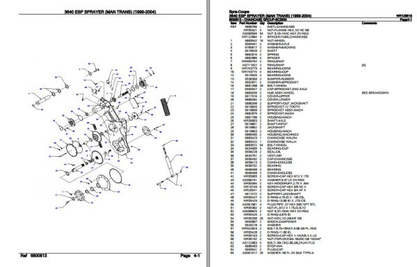 Spra Coupe Sprayer 3640 ESP Parts Catalog WR128518 3