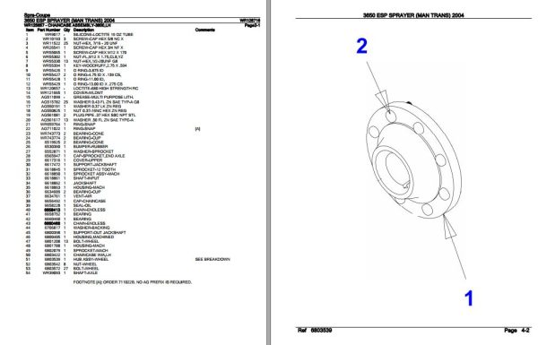 Spra Coupe Sprayer 3650 ESP Parts Catalog WR128716 2