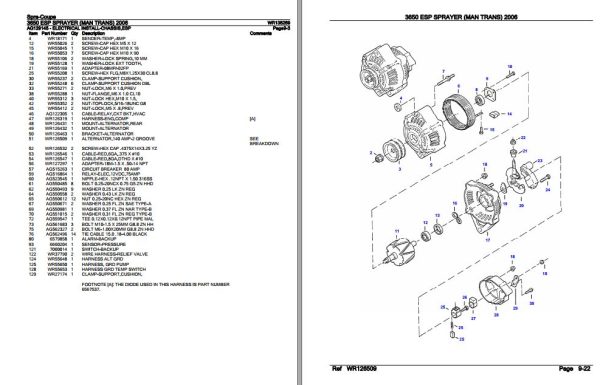 Spra Coupe Sprayer 3650 ESP Parts Catalog WR135259 3