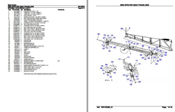 Spra Coupe Sprayer 3650 Parts Catalog WR129575 3