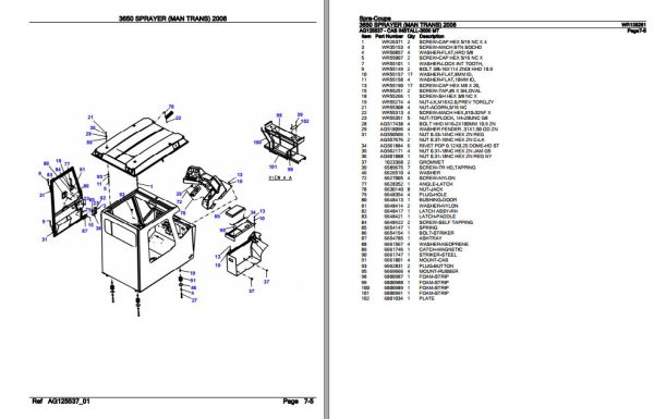 Spra Coupe Sprayer 3650 Parts Catalog WR135261 3