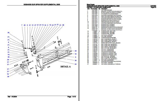 Spra Coupe Sprayer 3X50 4X50 Parts Catalog AG615532 2