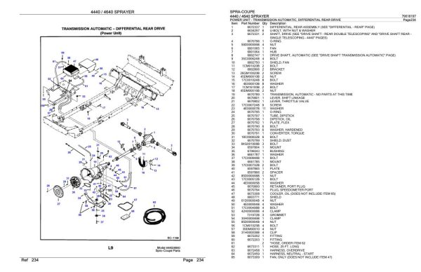 Spra Coupe Sprayer 4440 4640 Parts Catalog 79018197 3