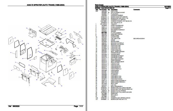 Spra Coupe Sprayer 4440 72 Parts Catalog WR128524 3