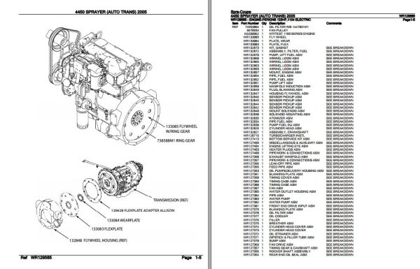Spra Coupe Sprayer 4450 Parts Catalog WR128686 2