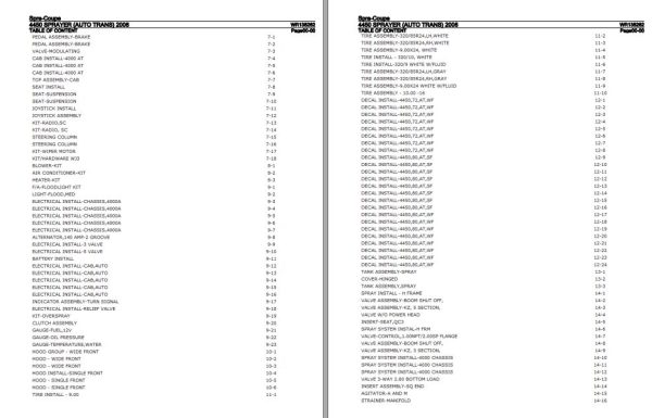 Spra Coupe Sprayer 4450 Parts Catalog WR135262 1