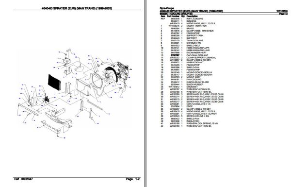 Spra Coupe Sprayer 4640 80 Parts Catalog WR128536 2