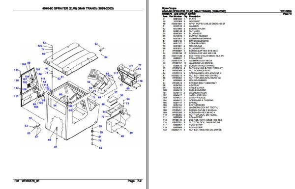 Spra Coupe Sprayer 4640 80 Parts Catalog WR128536 3